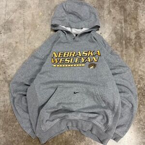 Y2K‎ Grey Nike Nebraska Wesleyan University center swoosh Size M